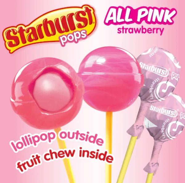 Starburst Pops All Pink 16g - Candy Mail UK
