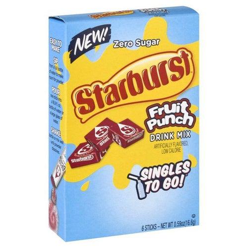 Starburst Singles To Go Fruit Punch Singles 6 Pack 12.2g - Candy Mail UK