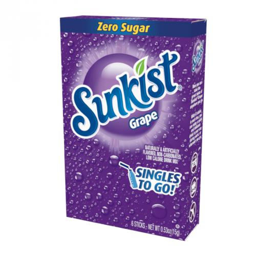 Sunkist Grape Zero Sugar Singles To Go 15g - Candy Mail UK