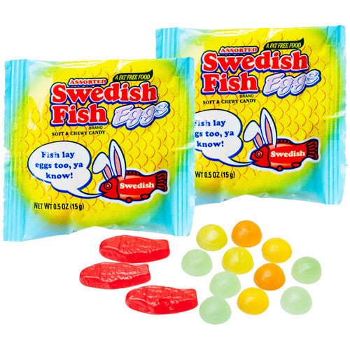 Swedish Fish Mini Assorted Eggs 15gg - Candy Mail UK