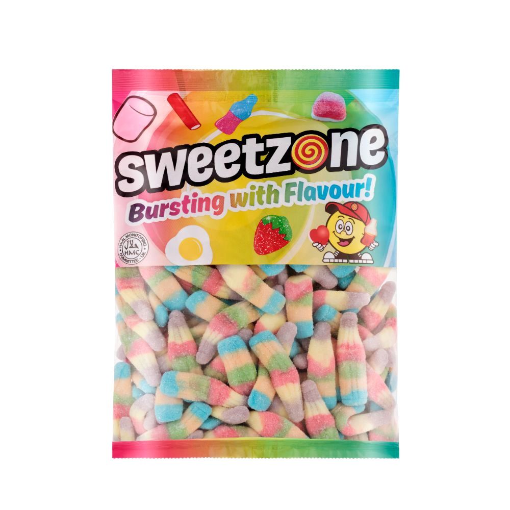 Sweetzone Fizzy Rainbow Bottles 1kg - Candy Mail UK