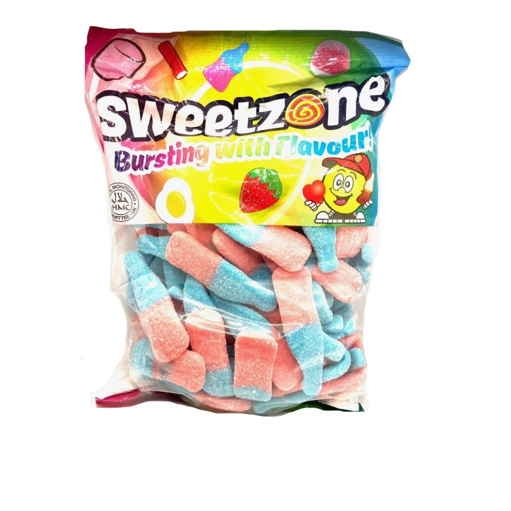 Sweetzone Giant Fizzy Blue Bottles 1kg - Candy Mail UK