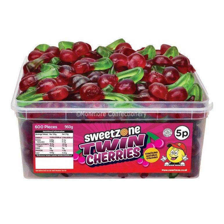 Sweetzone Twin Cherries Tub 960g - Candy Mail UK