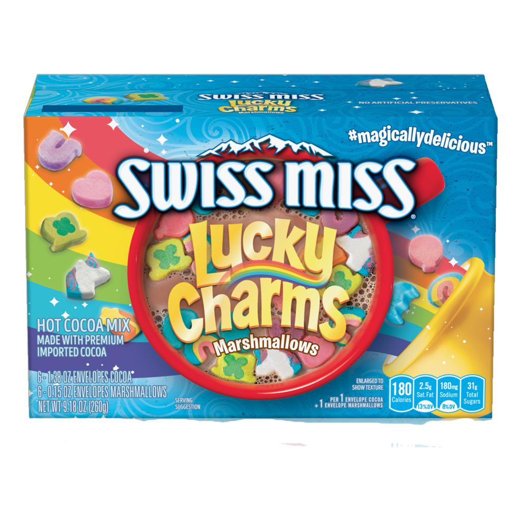 Swiss Miss Cocoa with Lucky Charms Marshmallow 260g - Candy Mail UK