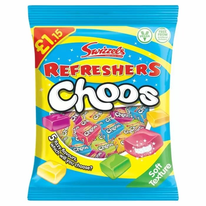 Swizzels Refresher Choos £1.15 PMP 115g - Candy Mail UK