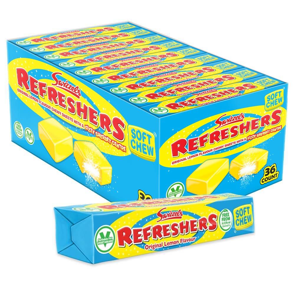 Swizzels Refreshers Chews Lemon Stick Packs 43g - Candy Mail UK