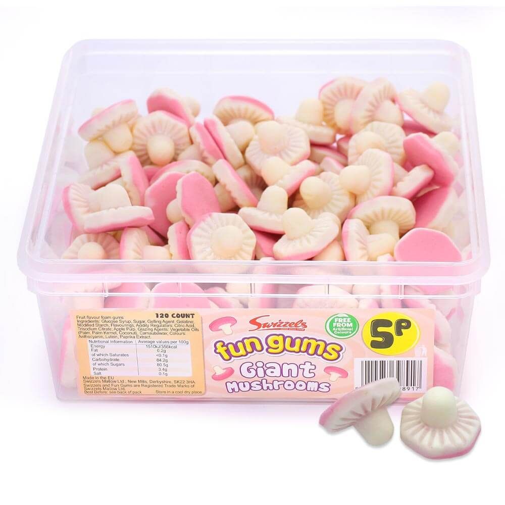 Swizzles Giant Mushrooms Tub - Candy Mail UK