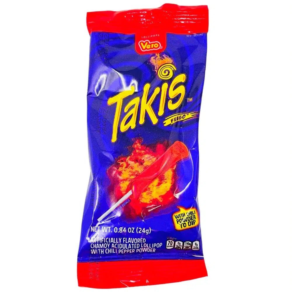 Takis Paleta Fuego Lollipop and Dip 24g - Candy Mail UK