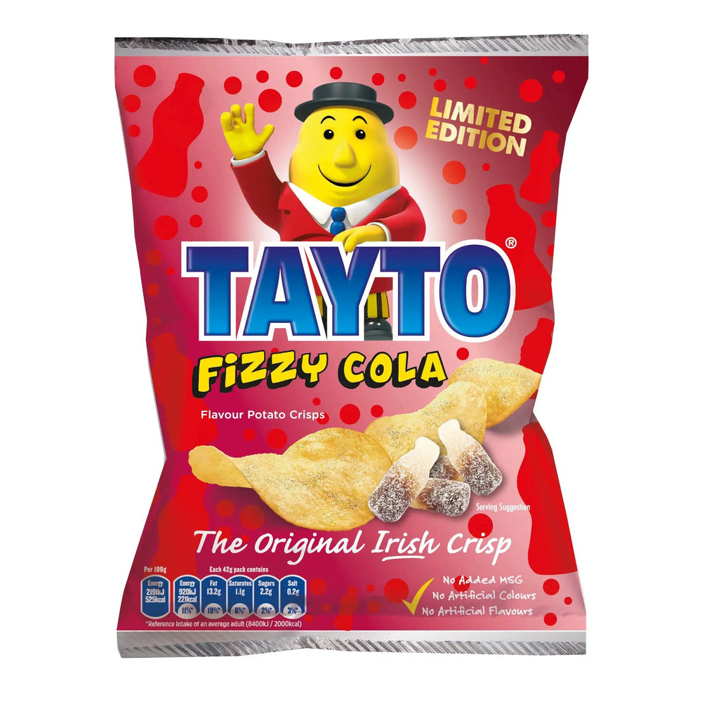 Tayto Limited Edition Fizzy Cola Crisps (Republic of Ireland) 42g - Candy Mail UK