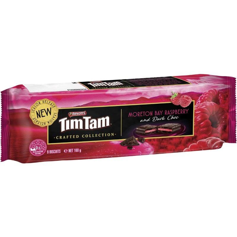 Tim Tam Crafted Collection Moreton Bay Raspberry and Dark Choc 160g - Candy Mail UK