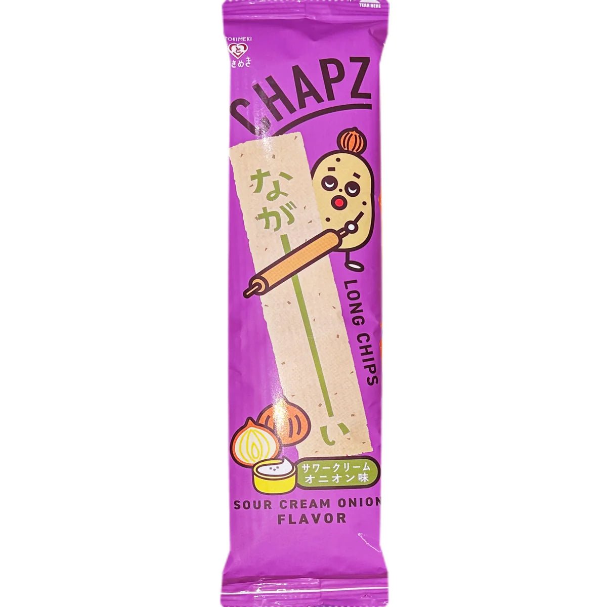 TokiMeki Chapz Long chips Sour Cream and Onion Flavour 75g - Candy Mail UK