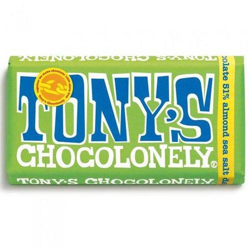 Tony's Chocolonely Dark Almond Seasalt Chocolate 180g - Candy Mail UK