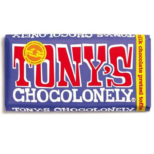 Tony's Chocolonely Dark Milk Chocolate Pretzel Toffee 180g - Candy Mail UK