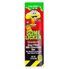 Toxic Waste Slime Licker Strawberry Sour-Filled Chocolate Bar 50g - Candy Mail UK