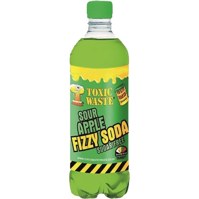 Toxic Waste Sour Apple Fizzy Soda 500ml Candy Mail UK