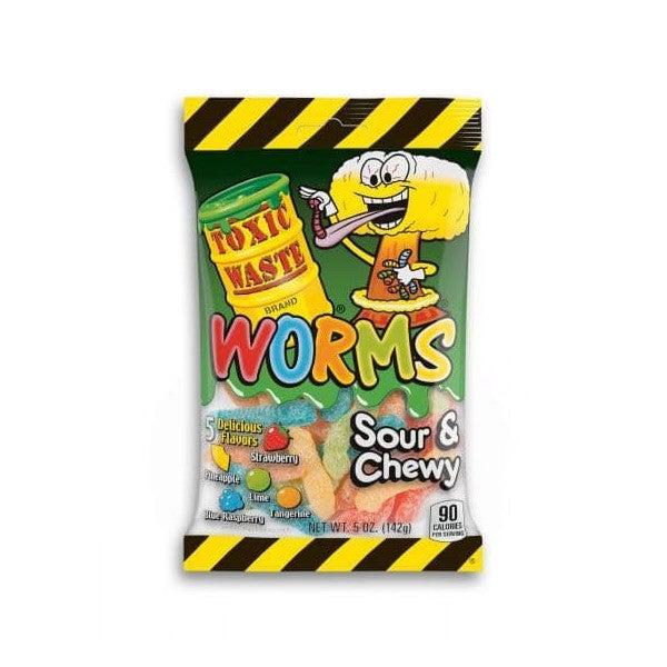 Toxic Waste Worms Sour and Chewy 142g - Candy Mail UK