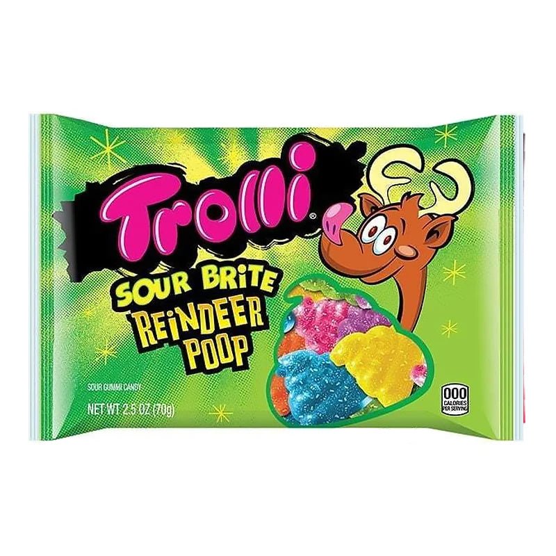 Trolli Sour Brite Gummy Reindeer Poop 71g - Candy Mail UK