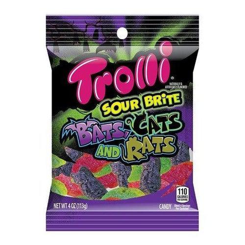 Trolli Sourbrite Bats Cats and Rats 113g - Candy Mail UK