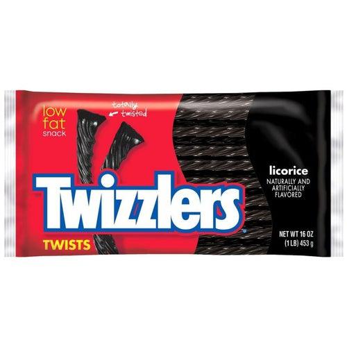 Twizzlers Black Liquorice Twists 453g - Candy Mail UK