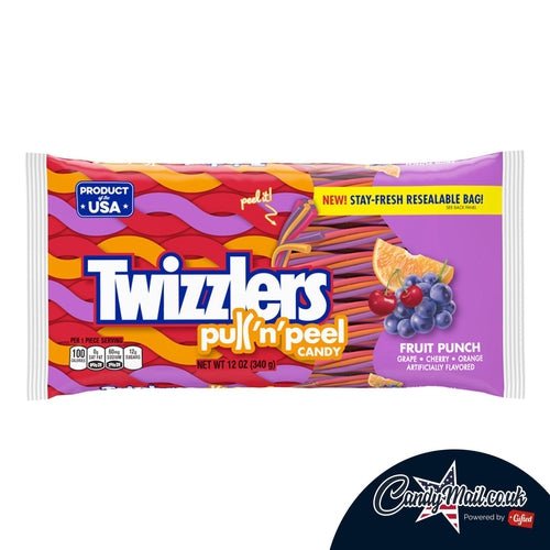 Twizzlers Fruit Punch Pull-N-Peel 340g - Candy Mail UK