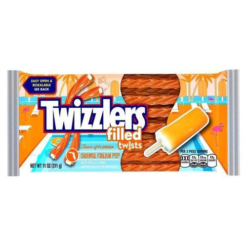 Twizzlers Orange Cream Pop Filled Twists 311g - Candy Mail UK