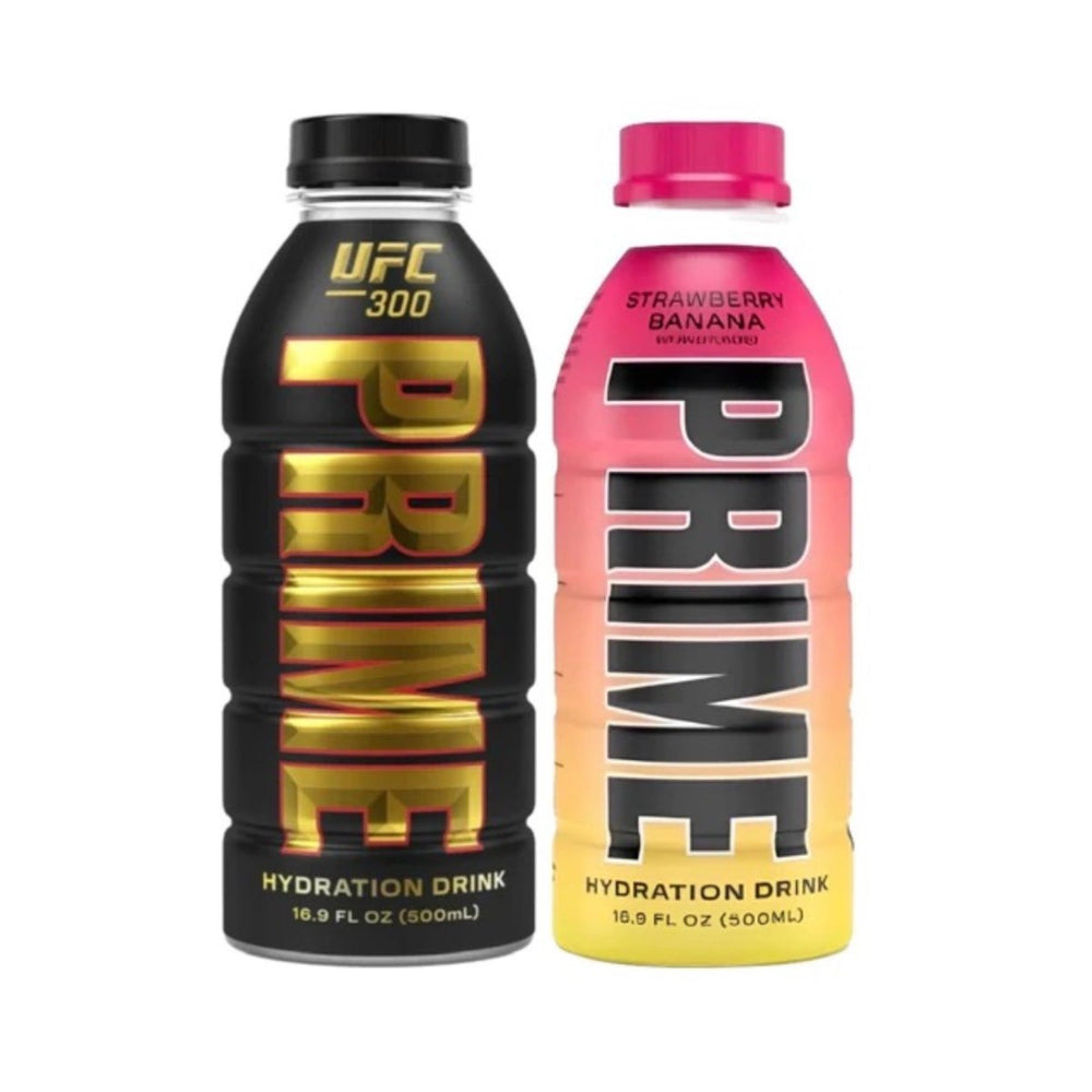 UFC 300 + Strawberry Banana Prime Bundle 500ml (Pre-Order) - Candy Mail UK