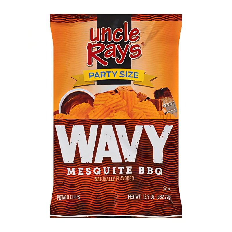 Uncle Ray's Party Size Mesquite BBQ Flavour Potato Chips 382g - Candy Mail UK