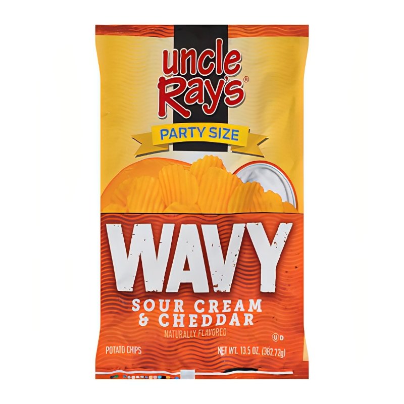 Uncle Ray's Party Size Sour Cream and Cheddar Flavour Potato Chips 382g - Candy Mail UK