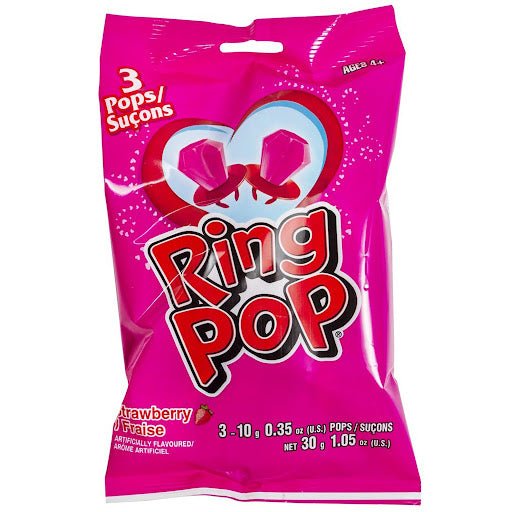 Valentine Ring Pop 3 Pieces 30g - Candy Mail UK