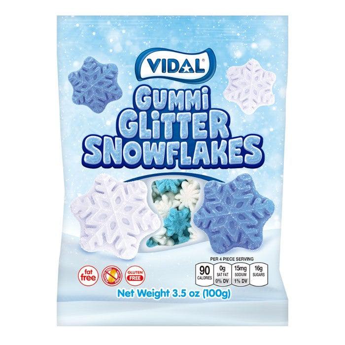Vidal Gummi Glitter Snowflakes 127g - Candy Mail UK