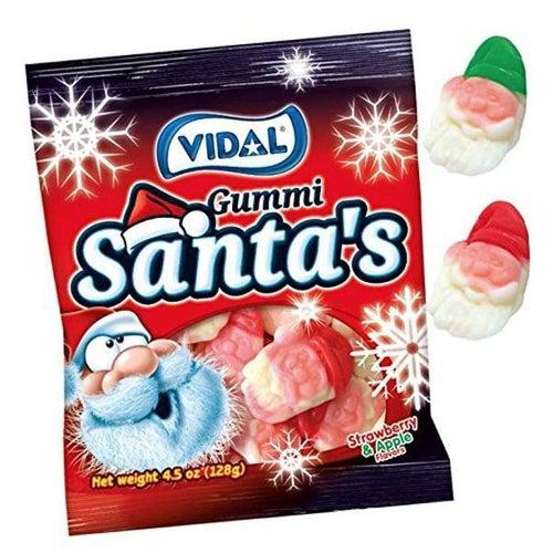 Vidal Gummi Strawberry and Apple Santa's 128g - Candy Mail UK