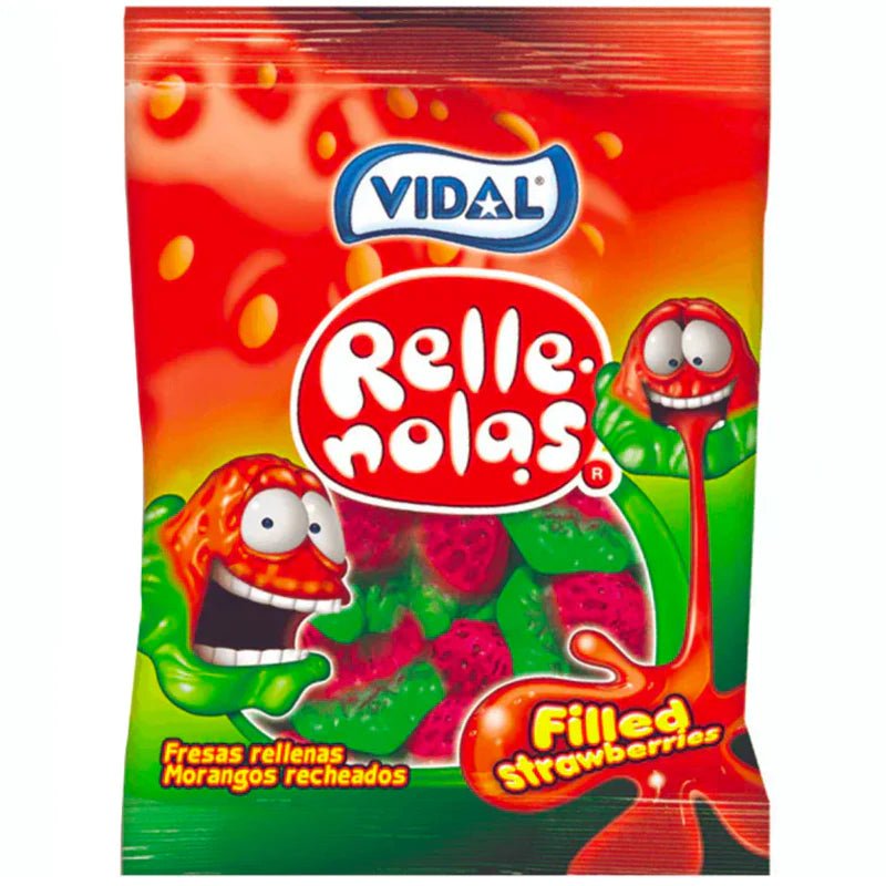 Vidal Jelly Filled Strawberries 100g - Candy Mail UK