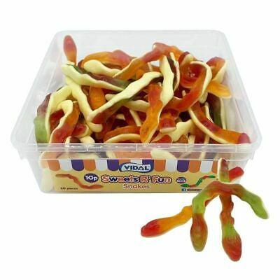 Vidal Jelly Snakes Tub 720g - Candy Mail UK