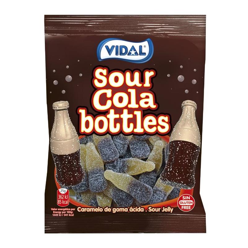 Vidal Sour Cola Bottles 100g - Candy Mail UK
