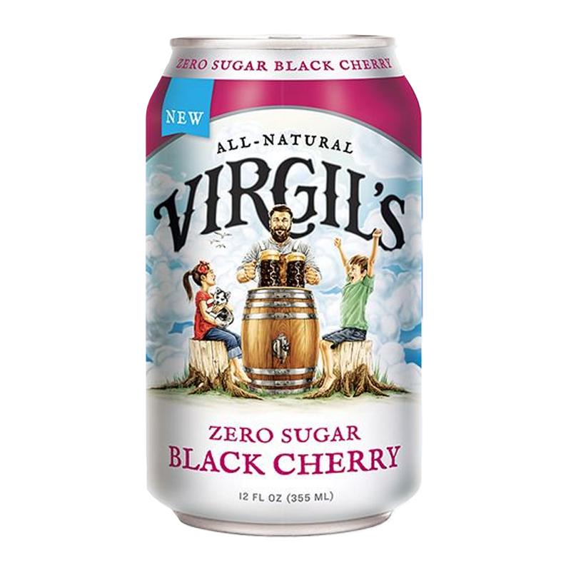 Virgil's Zero Sugar Black Cherry Soda 355ml - Candy Mail UK