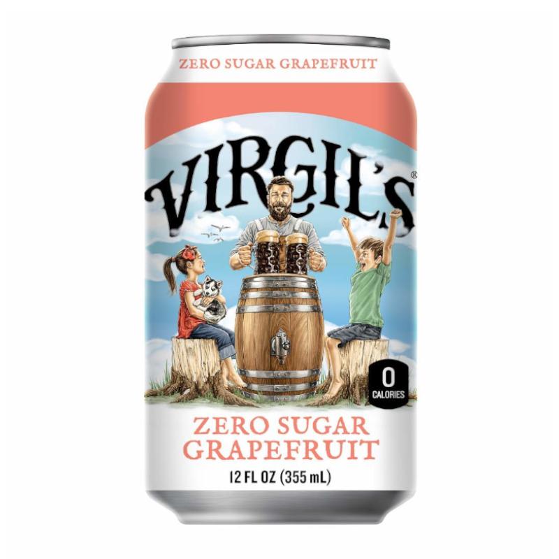 Virgil's Zero Sugar Grapefruit Soda 355ml - Candy Mail UK