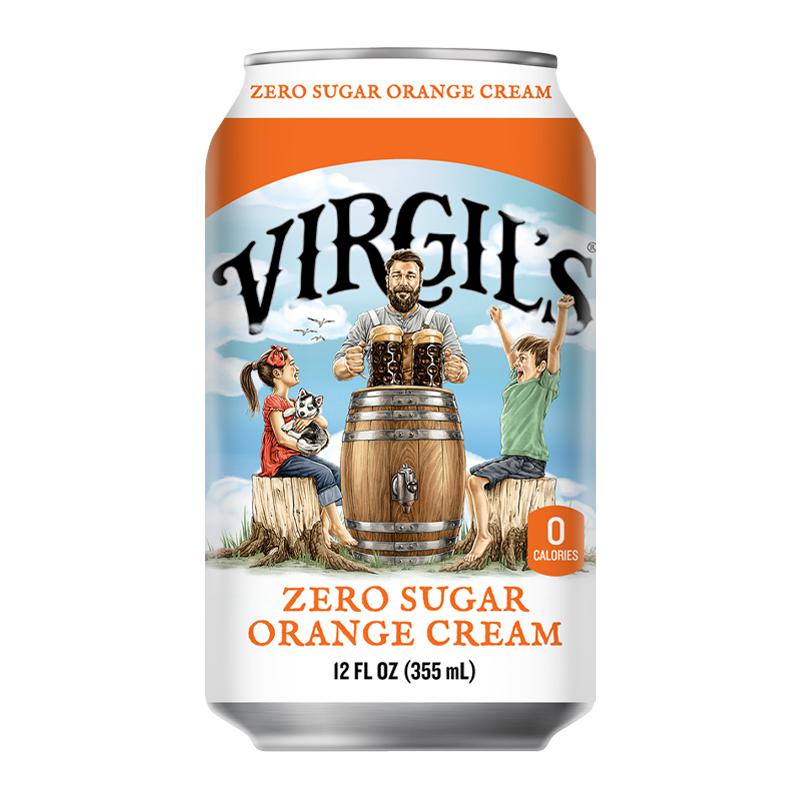 Virgil's Zero Sugar Orange Cream Soda 355ml - Candy Mail UK