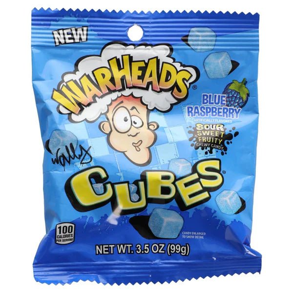 Warhead Blue Raspberry Cubes 99g - Candy Mail UK