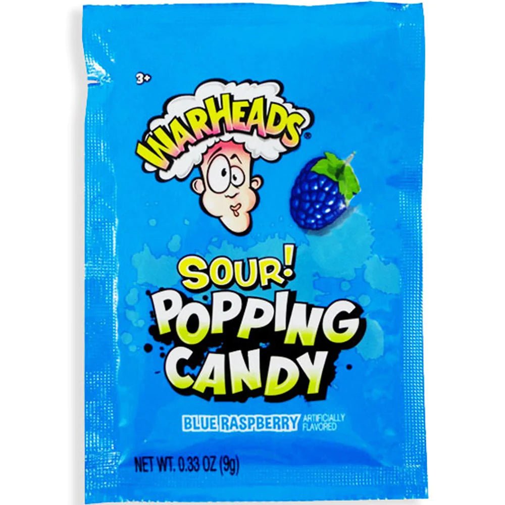 Warhead Sour Popping Candy Blue Raspberry 9g - Candy Mail UK