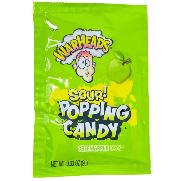 Warhead Sour Popping Candy Green Apple 9g - Candy Mail UK