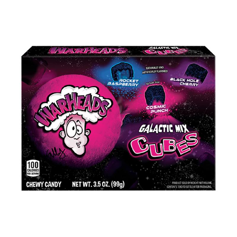 Warheads Galactic Cubes Theatre Box 99g - Candy Mail UK