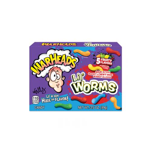 Warheads Lil Worms Theatre Box 99g - Candy Mail UK