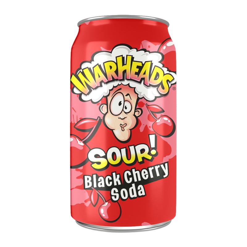 Warheads Sour Black Cherry Soda 355ml - Candy Mail UK
