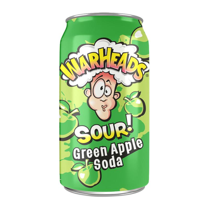 Warheads Sour Green Apple Soda 355ml - Candy Mail UK