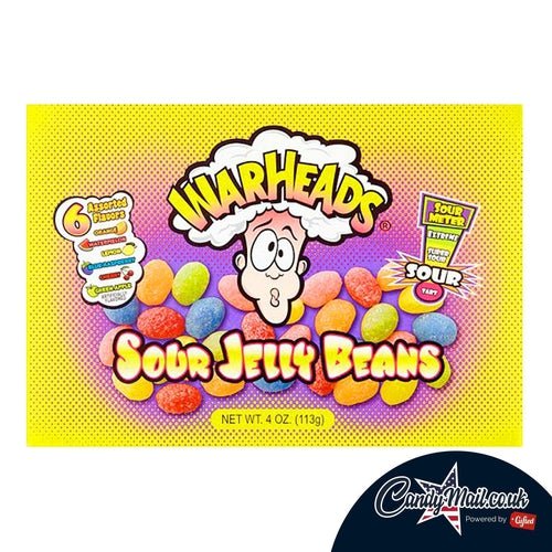 Warheads Sour Jelly Beans Theatre Box 113g - Candy Mail UK