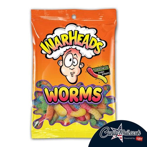 Warheads Sour Worms Bag 142g - Candy Mail UK