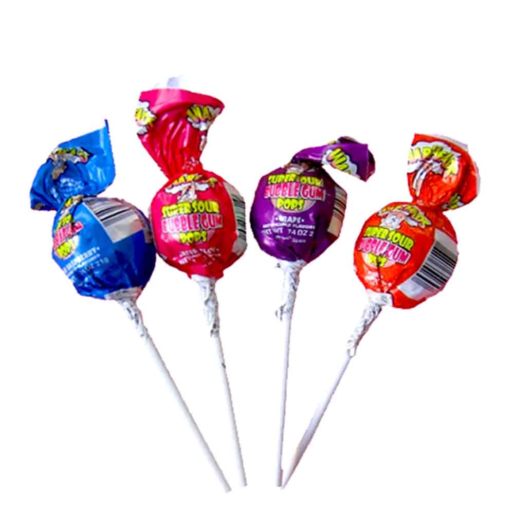 Warheads Super Sour Bubblegum Pops - Candy Mail UK