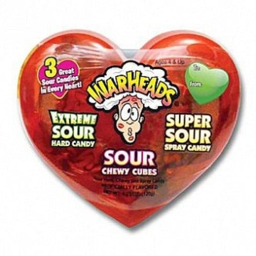 Warheads Valentine Sour Heart Scrambler 109g - Candy Mail UK
