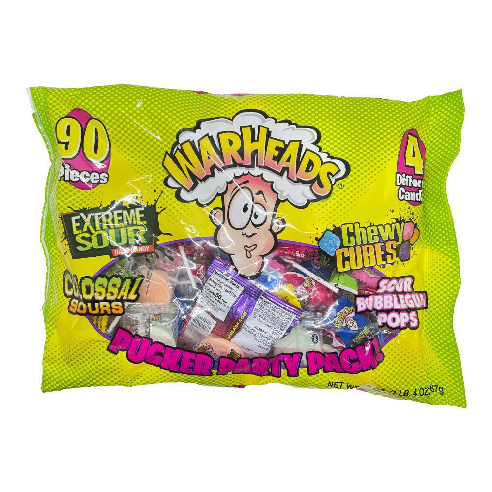 WarheadsParty Pucker Pack (90 Peice) 680g - Candy Mail UK