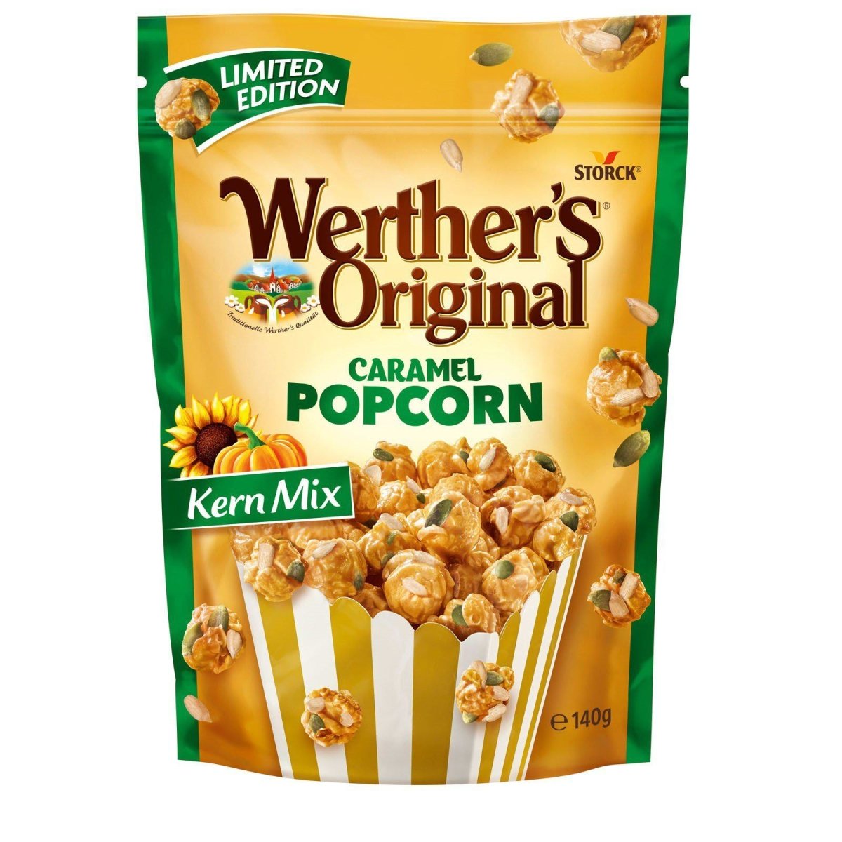 Werther's Limited Edition Caramel Popcorn Kern Mix (Germany) 140 g - Candy Mail UK